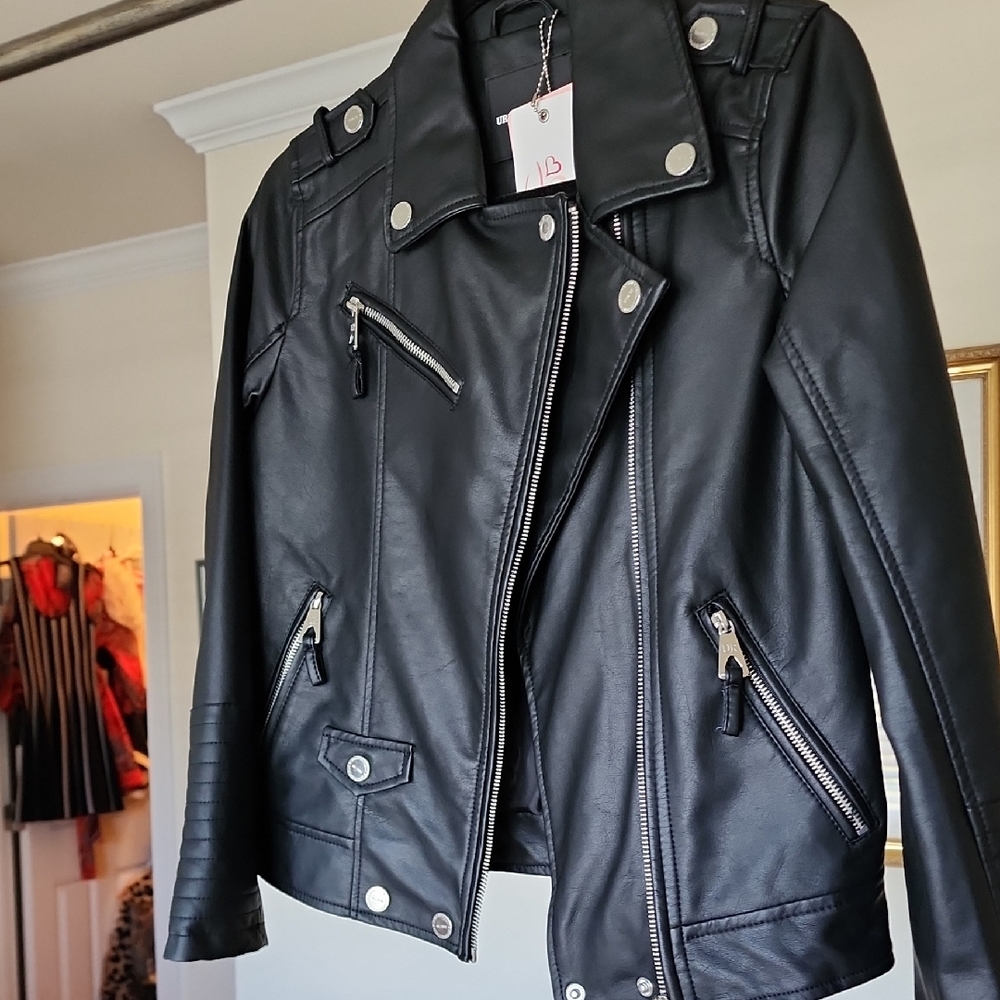 NWT Faux Leather Urban Republic Moto Jacket (Black)